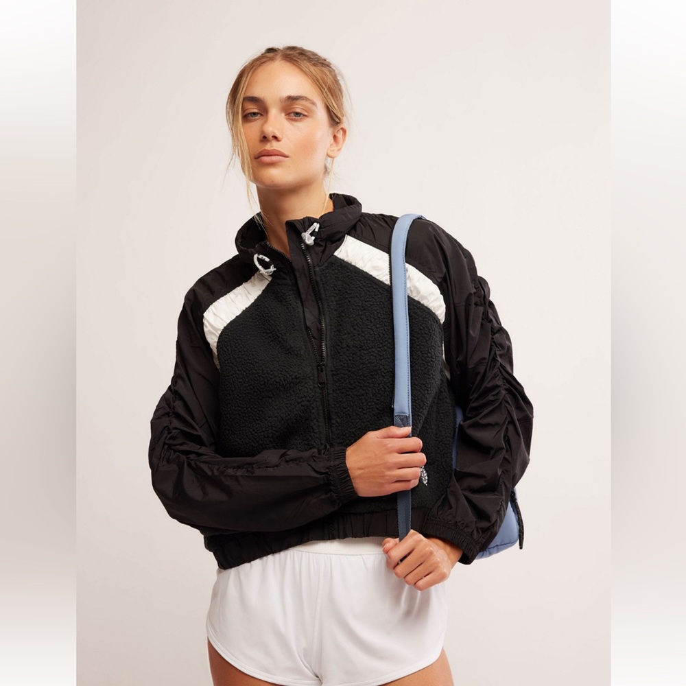 Free People Amelia Zip Up Fleece Jacket Size Large